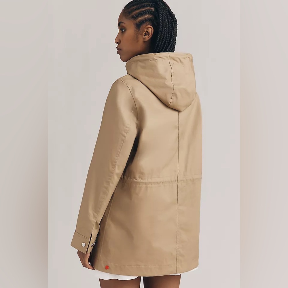 Hunter Adela Cinched-Waist Hooded Rain Coat - NWT - Picture 3 of 7